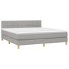Maison Exclusive - Sommier à lattes de lit avec matelas Gris clair 180x200cm Tissu