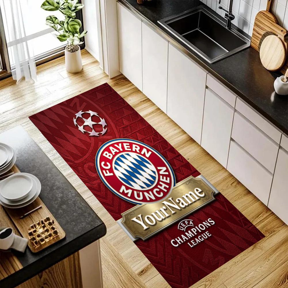 Fc Bayern Mnchen Customize Your Name Kitchen Rug Runner Rug Laundry Mat Hallway Entryway The Best Gift Choice