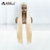 38 Inch Long Straight Synthetic Lace Front Wig Dark Brown Heat Resistant Lace Frontal Wig Natural Looking Glueless Wig For Women