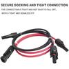 4/2.5 mm² 14/12WG  Extension Cable PV1-F Solar Panel Wire, Waterproof DC Connector Male & Female Pair for Photovoltaic System