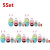 1-5X Easter Bunny Nesting Doll  Dolls Toys Wooden Russian Nesting Doll Russian Nesting Stacking Dolls Home Bedroom Craft Supplie