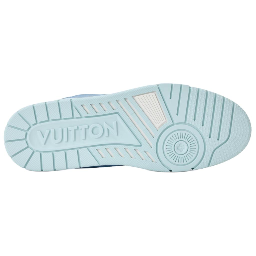 Louis Vuitton Trainer Low Top Skateboard Shoes Unisex Sea Blue 1AJVAD