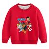 Paw Patrol Boys' 2025 Autumn Korean Style Plus Velvet Hoodie - Round Neck Pullover