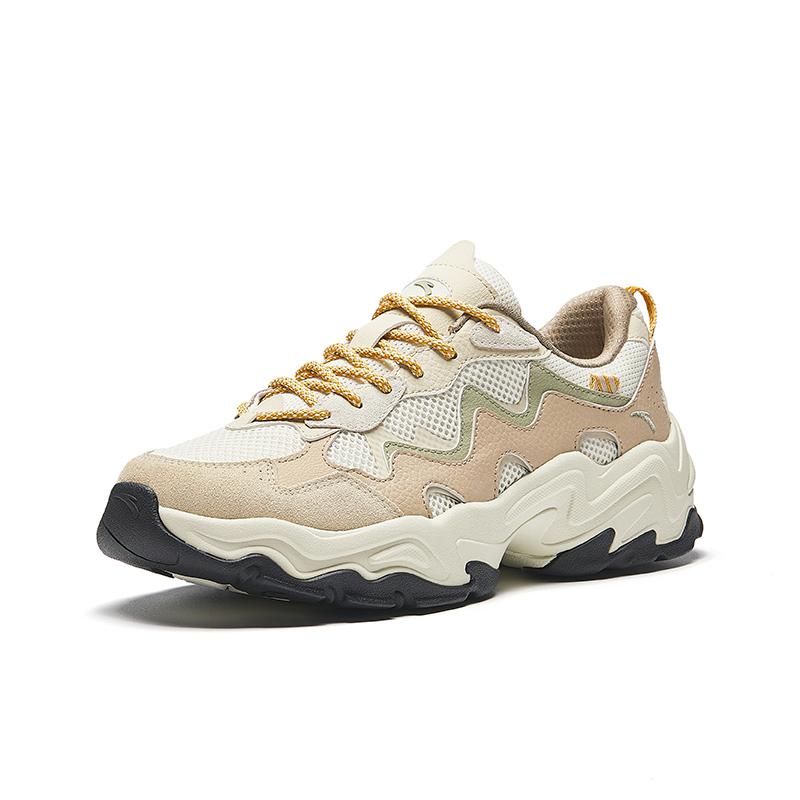 New Anta Starlight 2 Breathable Cushioning Abrasion Resistant Low Top Casual Shoes Men's Beige Brown 912438837-5