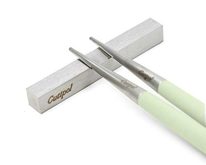 Cutipol GOA Celadon Silver Chopsticks and Chopstick Rest Set G029CE