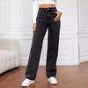 Spring 2026 New Casual American Style Long Pants Women's Fashion Loose Straight Wide-leg Denim Trousers Streetwear Causal Jeans