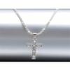 Elegant Crystal Cross Pendant Necklace For Women  Color Star Ladies Necklace Fashion Party Jewelry Women Gift Wholesale
