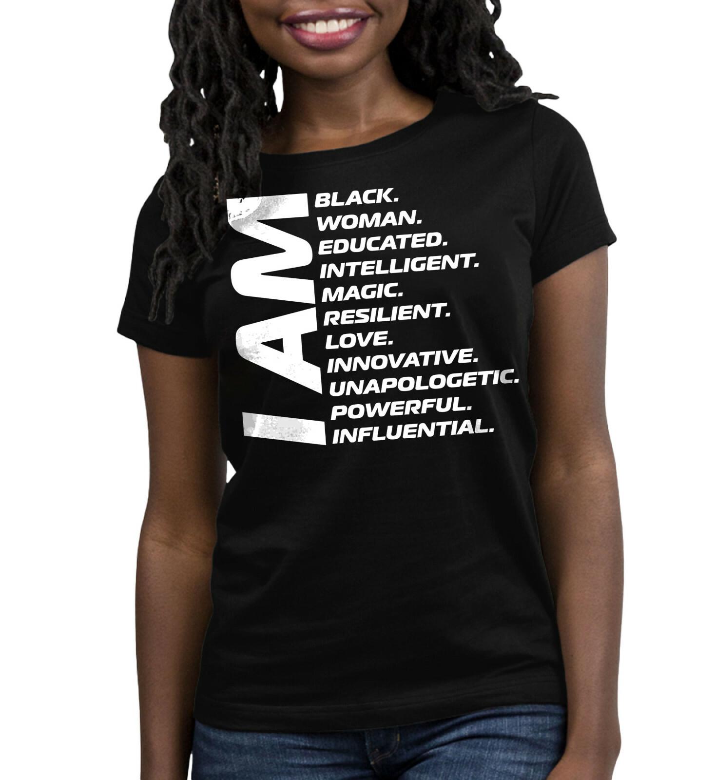 Black Educated Woman T-shirt I am Black Woman Black Girl Black History Shirt M