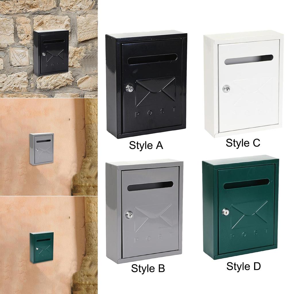 Wall Mounted Locking Drop Box Mailbox Multipurpose for Envelope Heavy Duty