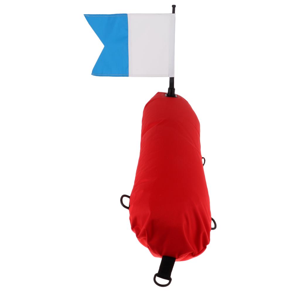 Pole Diver Down 14 x 16 in Removable Stiffening Pole Support Rod Easy to Use Buoy Dive Flag for
