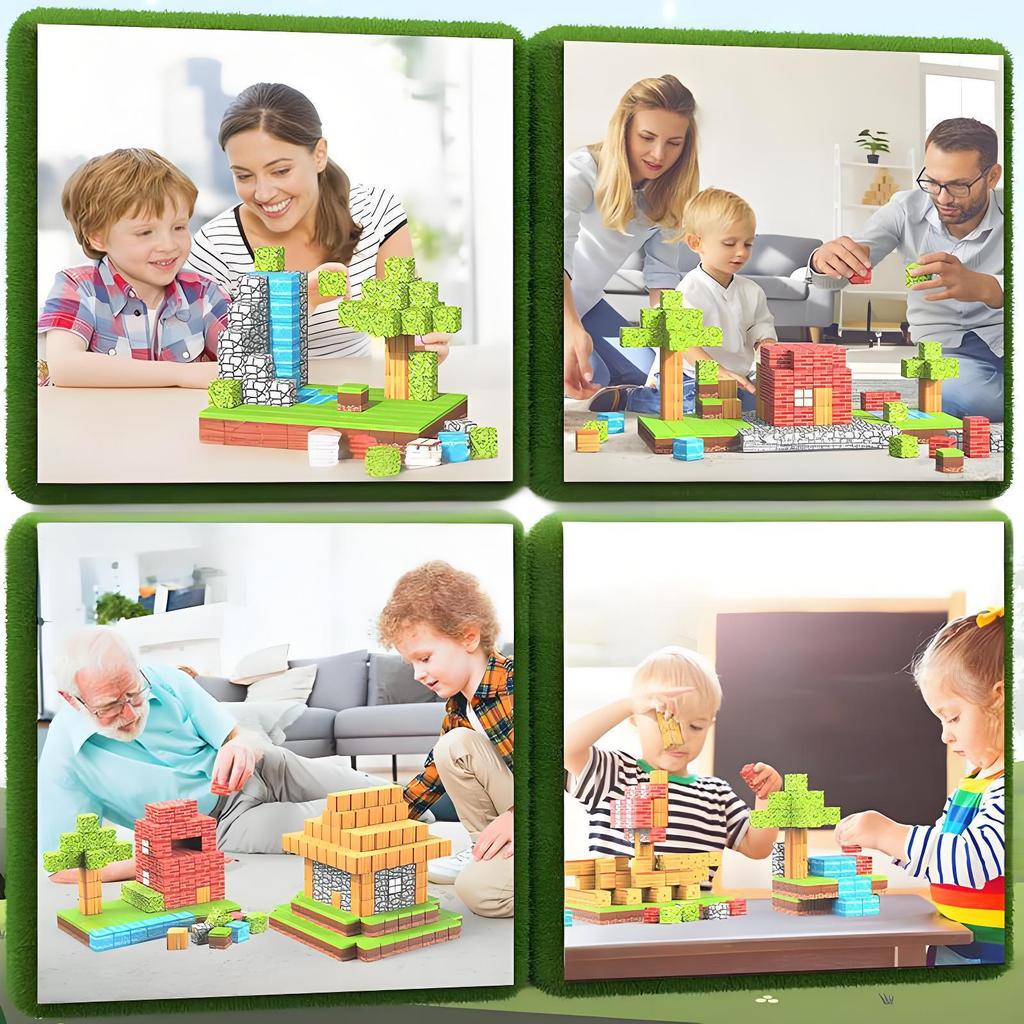 Minecraft Magnetic Cube Building Blocks - Children's Primitive Forest Construction Toy