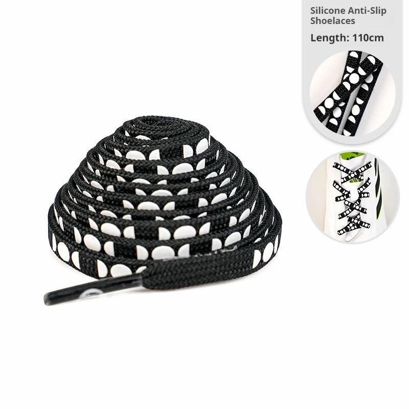 New Silicone Anti Slip Rope Shoelace for Non-slip Shoelaces 110cm Sneakers Tennis Football Flat Shoe Laces Shoes Accessories