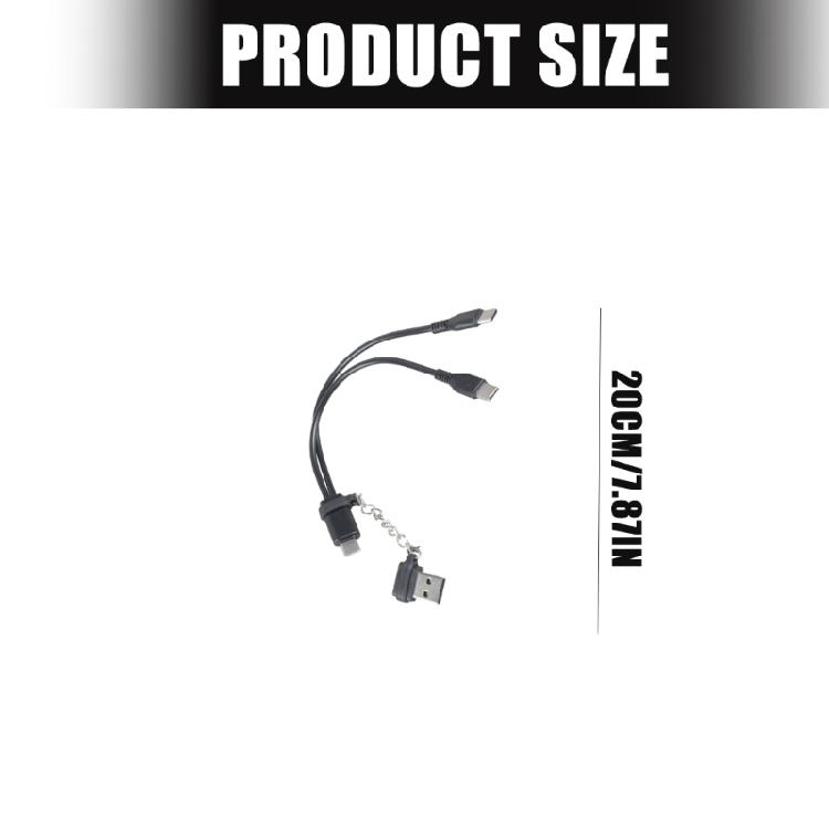 Double USB CREATE Power Device Line 5V Short 20cm Cord Direct Current Couplers Power Financial Institutions Transportable Charging