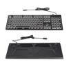 Retro Wired Gaming Mechanical Keyboard Key Click with 104 Keys Mixed Light Ergonomic Design