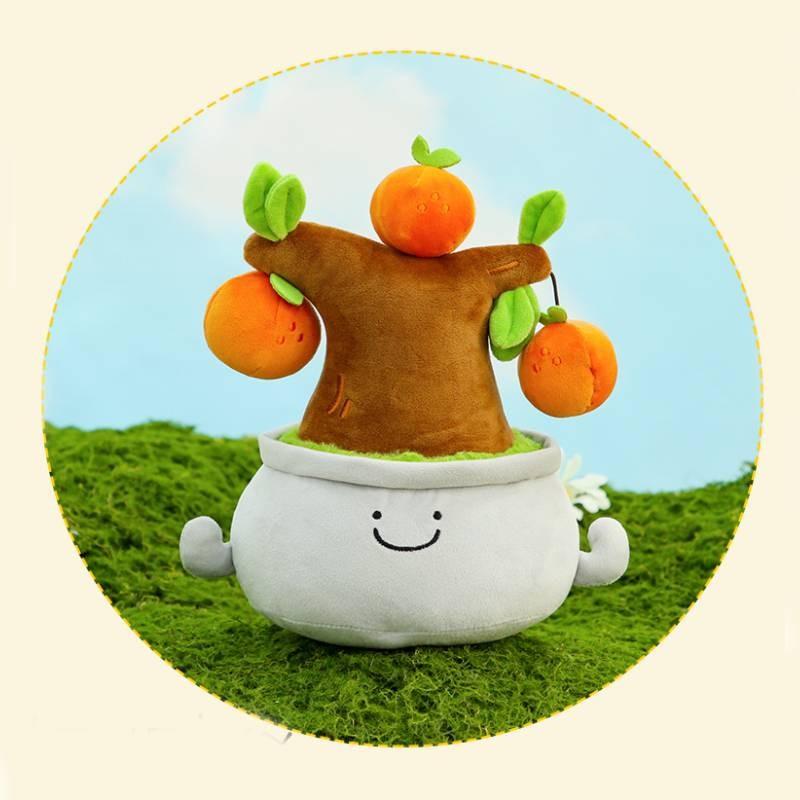 Office Cute Cartoon Green Plant Potted Plush Doll Car Meaning Holiday Gift Doll