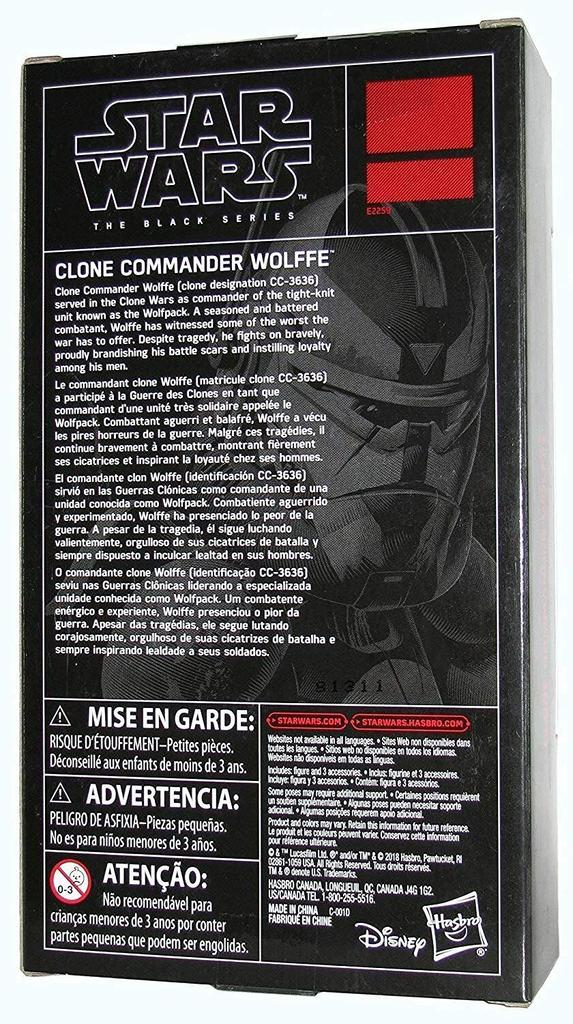 Star Wars The Clone Wars Black Series Clone Commander Wolffe Action Figure [6 Inch]