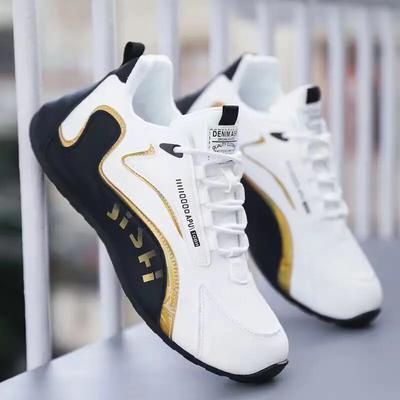 Men's PU Leather Waterproof Sneakers Casual Sports Shoes Mens Lightweight Breathable Flat Non-slip Tenis Shoes Zapatillas Hombre