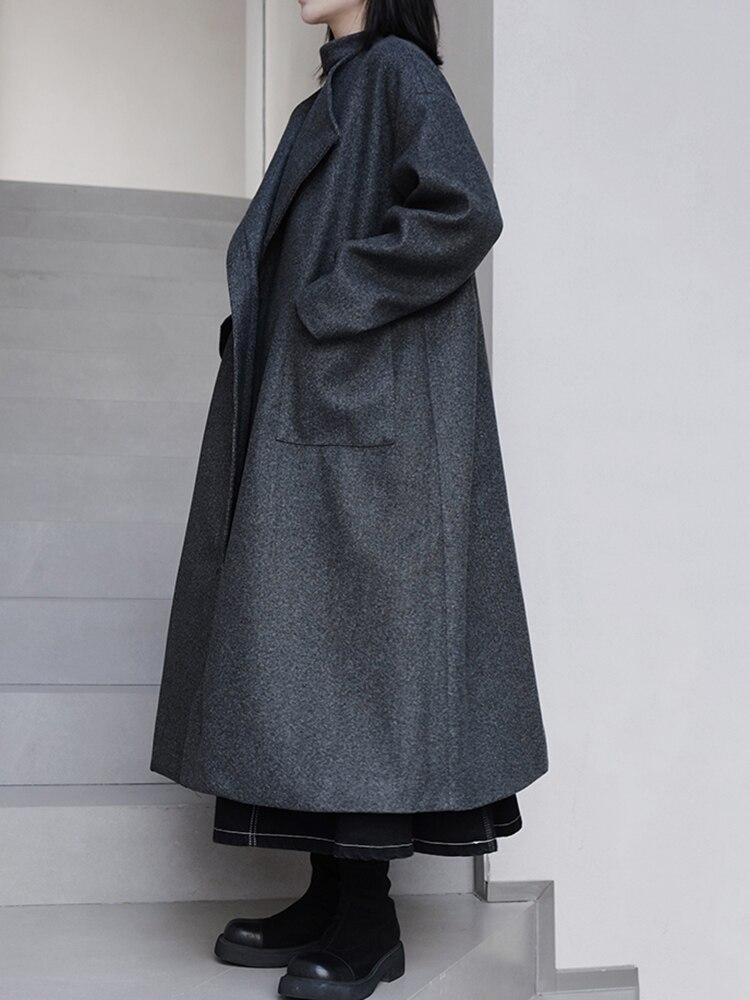 Xitao Volný jednobarevný patchwork Elegantní kabát s temperamentními směsmi SMH1014