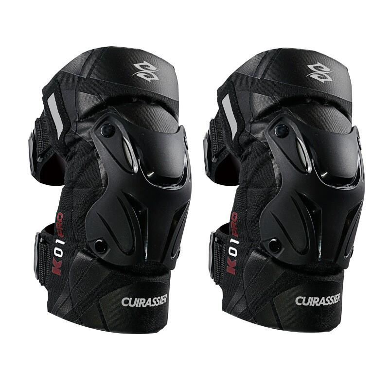 Motorcycle Knee Pads Protective Gear Off-Road Riding Safety EVA Shock Absorption PU Armor Leg Guards K01-3 Shadow Black