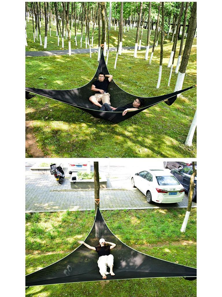 Multi-Person Aerial Tree Tent: Anti-Roll Mesh Outdoor Hammock Swing for Camping