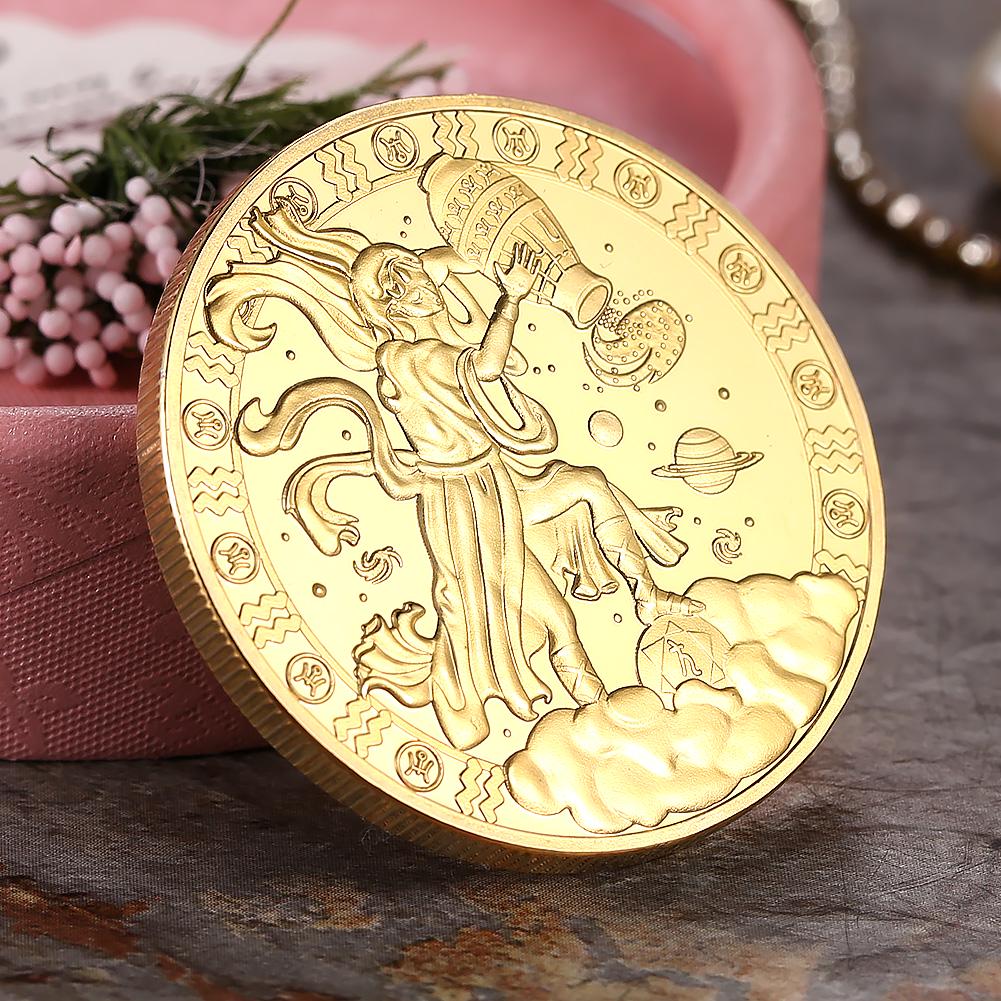 Gold Plated Physical Coin Limited Editions Exquisite Commemorative Medal Precious Metal Finish Zodiac Coins for Friends Family