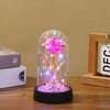 Reflective Gold Foil Flower Eternal Rose Explosion Flower Home Night Light Creative Desktop Decoration Ornament Valentine's Day Gift