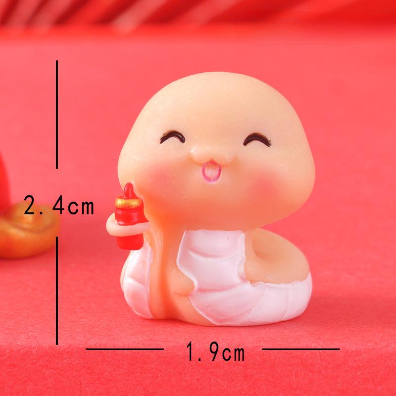 New Year's Wealth-attracting Decorative Item Cartoon Snake Year Small Decorative Item Fuwang Resin Handicraft