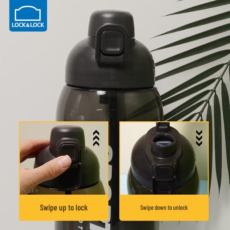 Lock&Lock Large Capacity Sports Water Bottle with Straw ABF872