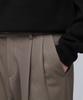 Musinsa Standard Heavyweight Fleece-Lined Real Wide Hidden Elastic Waist Slacks [Dusty Beige]