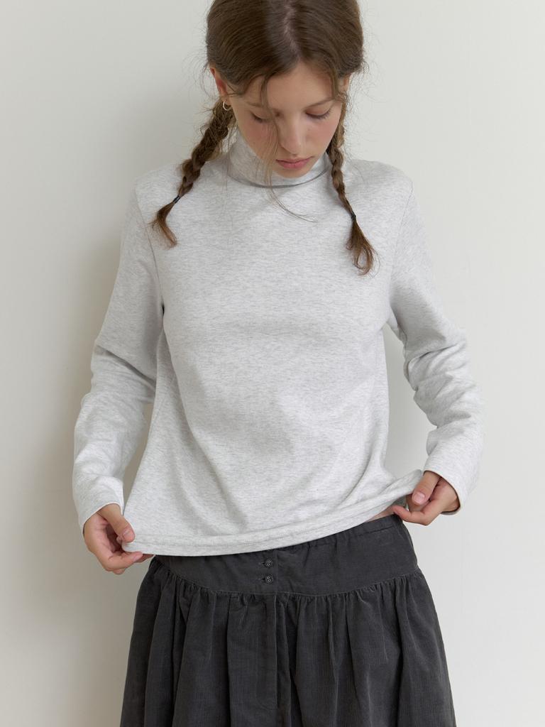 Deomiteun Avo Turtleneck T-Shirt (Melange Gray)