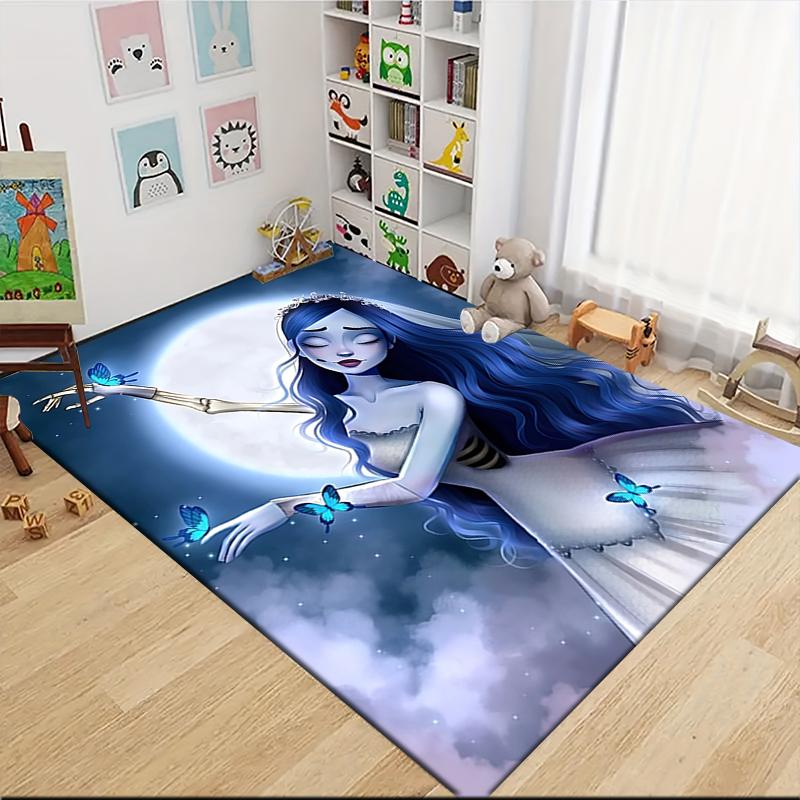 1Pc Ghostly Bride Butterflies Carpet Rug Customizable Soft Washable Antislip Home Living Room Sofa Mats Personalized Rug 0917156
