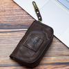 Japanese Retro Vegetable-Tanned Leather Key Holder and Storage Bag