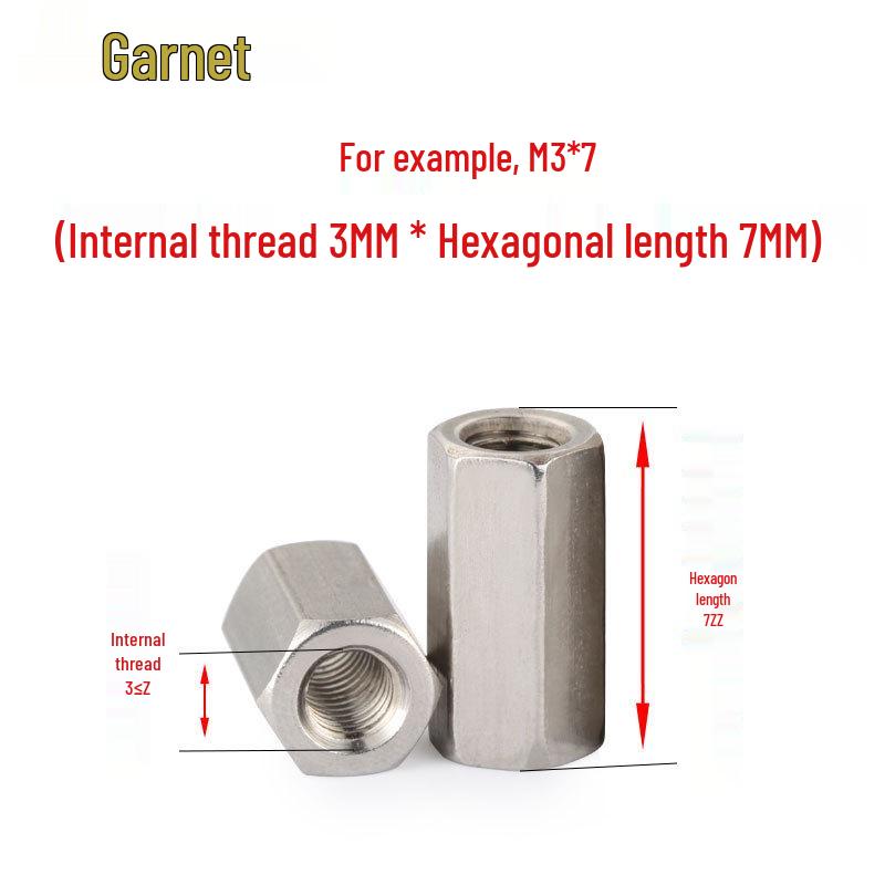 Hexagonal Stainless Steel Extended Stud Nut M3-M20
