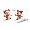 Storefront Glass Stickers Christmas Snowman/Santa Claus/Reindeer Window Clings, Reusable Static Stickers, Santa Claus Snowman Wall Decor PVC Removable