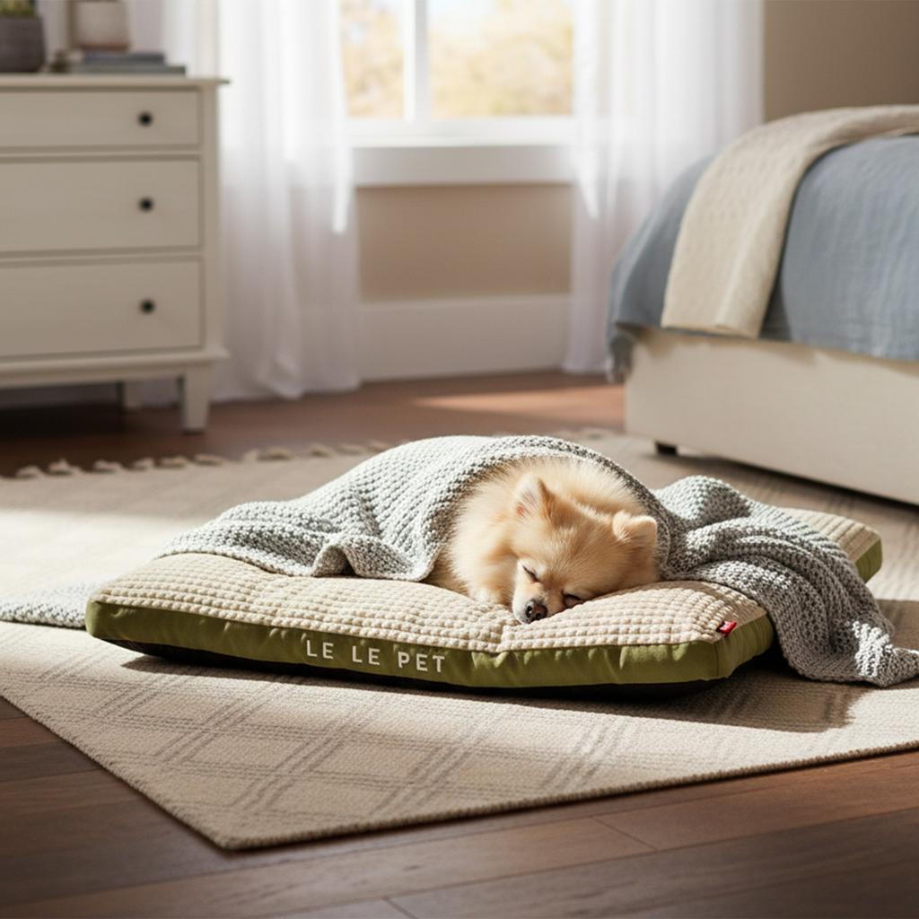 Dog Bed Flannel Materialwarm Pet Mat Washable Pp Cotton Filling Pet Bed Four Seasons Use For Large Medium Dogs Sleeping Mat