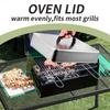 Stainless Steel Cheese Melting Dome S/M/L/XL Rectangular Basting Cover  Sandwiches Making