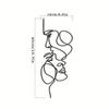1pc Metal Wall Art Minimalist - Facial Line Wall Decor, Abstract Black Iron Sculpture for Modern Home Hanging Decor