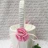 Wedding Bridal Page Boy Ribbon Satin Faux Rose Flower Girl Basket Party Decor