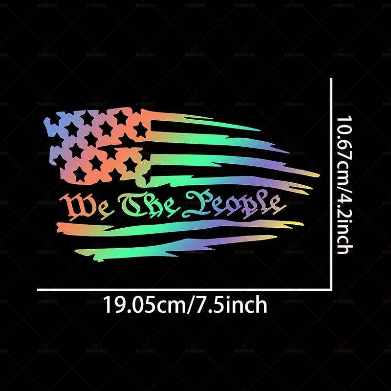 1 Stück Wir sind Menschen Amerikanische Flagge Motorradaufkleber Wasserdicht für Motorradverkleidung Tankdeckel Autofenster Universelle Vinyl-Aufkleber