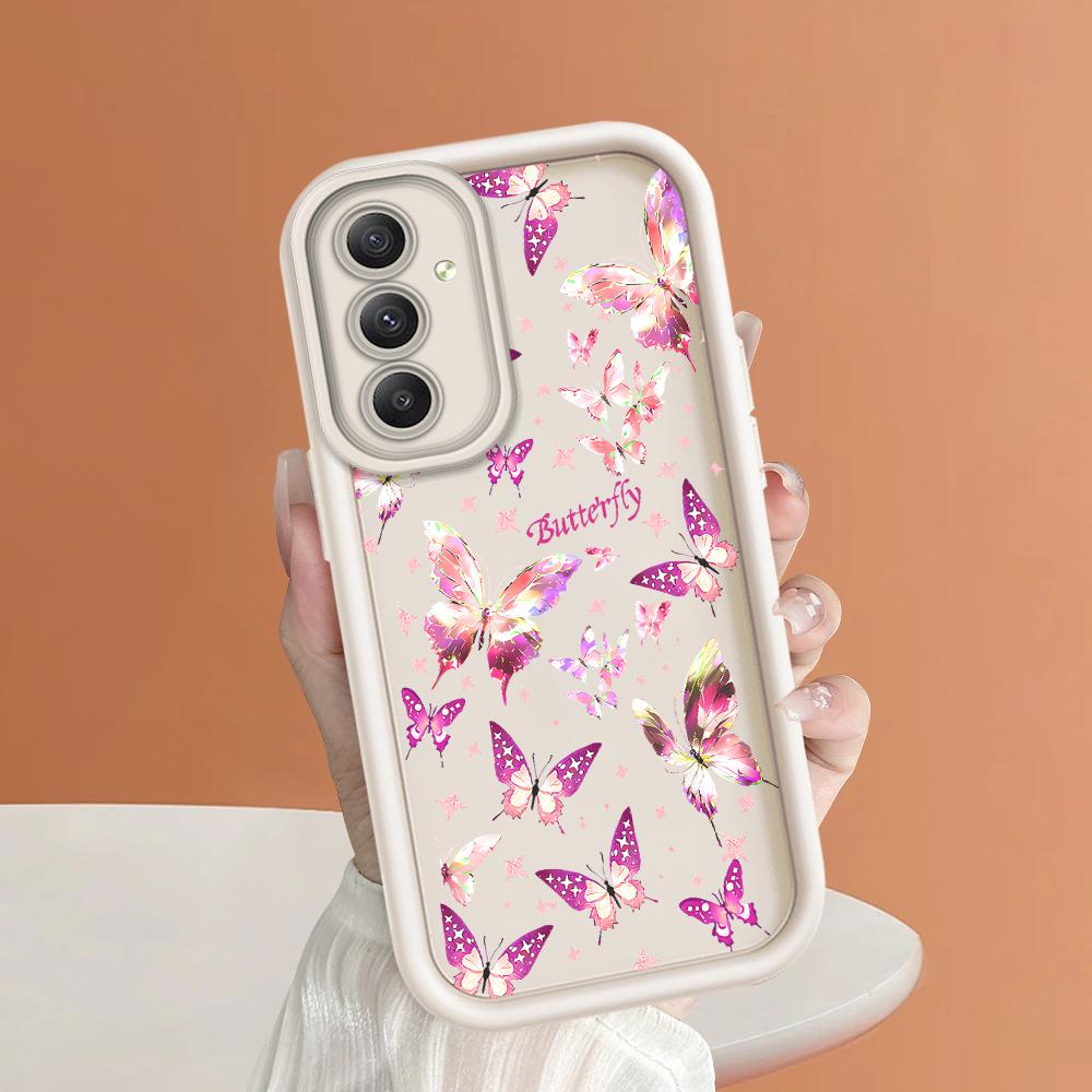 

Мягкий силиконовый квадратный чехол с рисунком лестницы для телефона, полное покрытие, противоударный защитный резиновый чехол для камеры для Samsung Samsung A14 белый