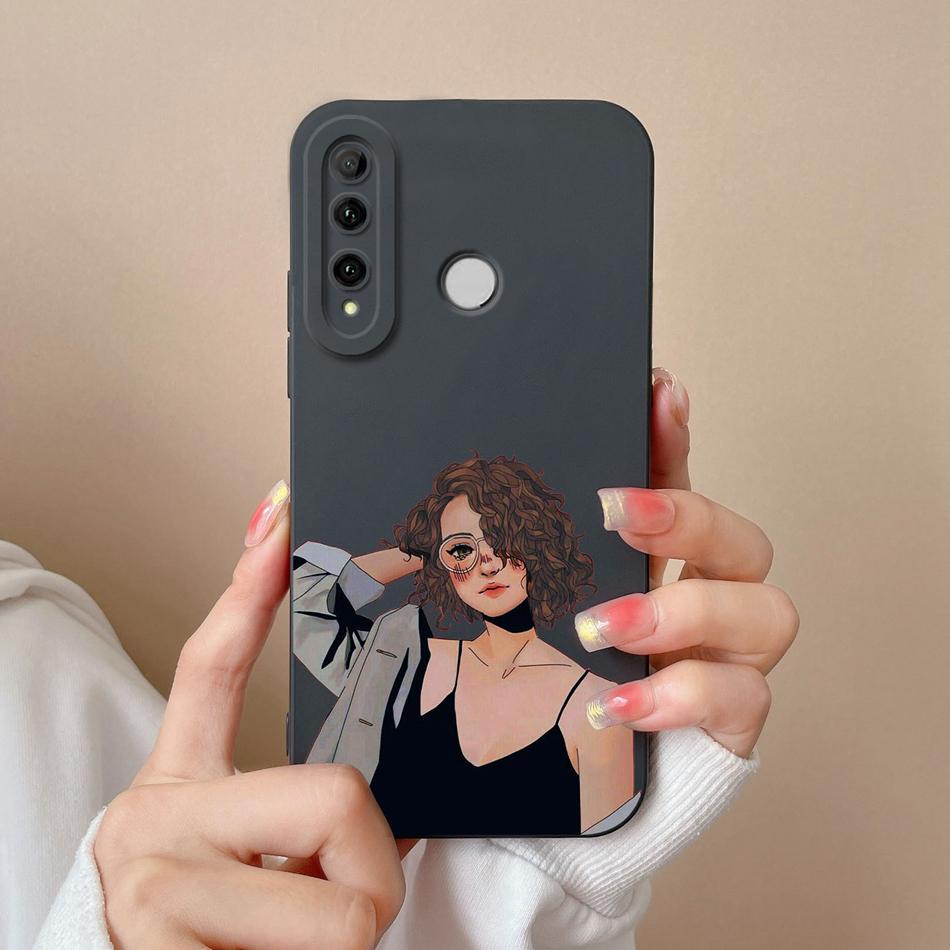 Cover For Honor 20i 20E 20 Lite Pro Case Bear Liquid Silicone Full Coverage Anti Drop Protectors For Honor 20Lite 20Pro Carcasa
