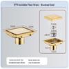 15x15 Odor-Proof Invisible Floor Drain, 304 Stainless Steel, Concealed for Bathroom or Shower Room