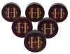 IBA Indianbeautifulart Brown Alphabet H Engraved Furniture Knobs Cabinet Drawer Pull Pack
