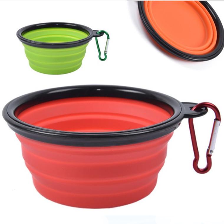 Portable Pet Feeding Bowl - Large Silicone Foldable for Cats and Dogs