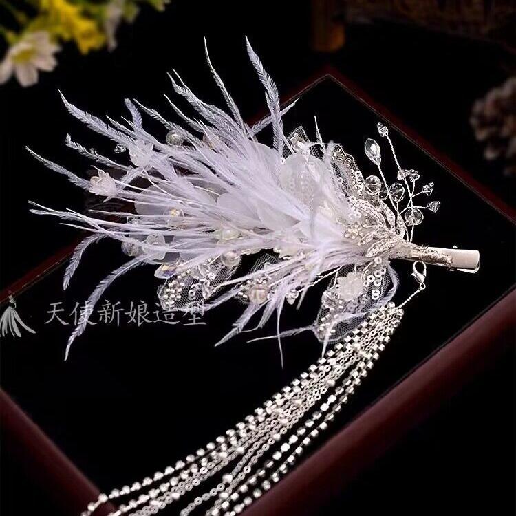New high-value crystal mesh butterfly tassel hairpin hair accessories antique forest elf adult and children's hair accessories