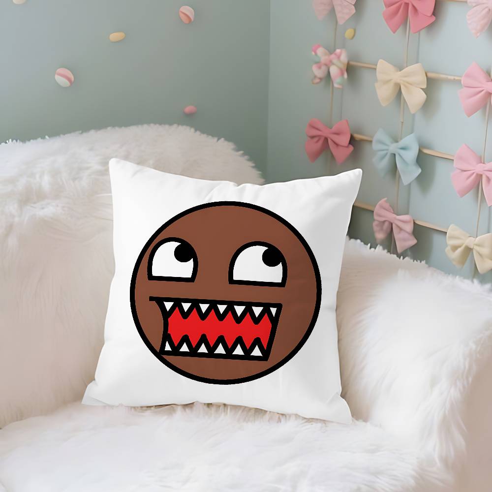 Cute DDomo Kun Case Plush Fabric Soft Pillowcase Double Sided Print Cushion Cover Household Gifts