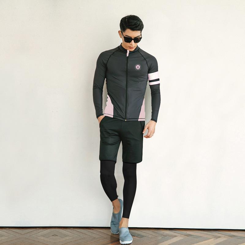Women's Korean Style Long Sleeve Wetsuit - Sun Protection, Quick Dry, Snorkeling & Surfing Split Zipper Suit with Jellyfish Protection.