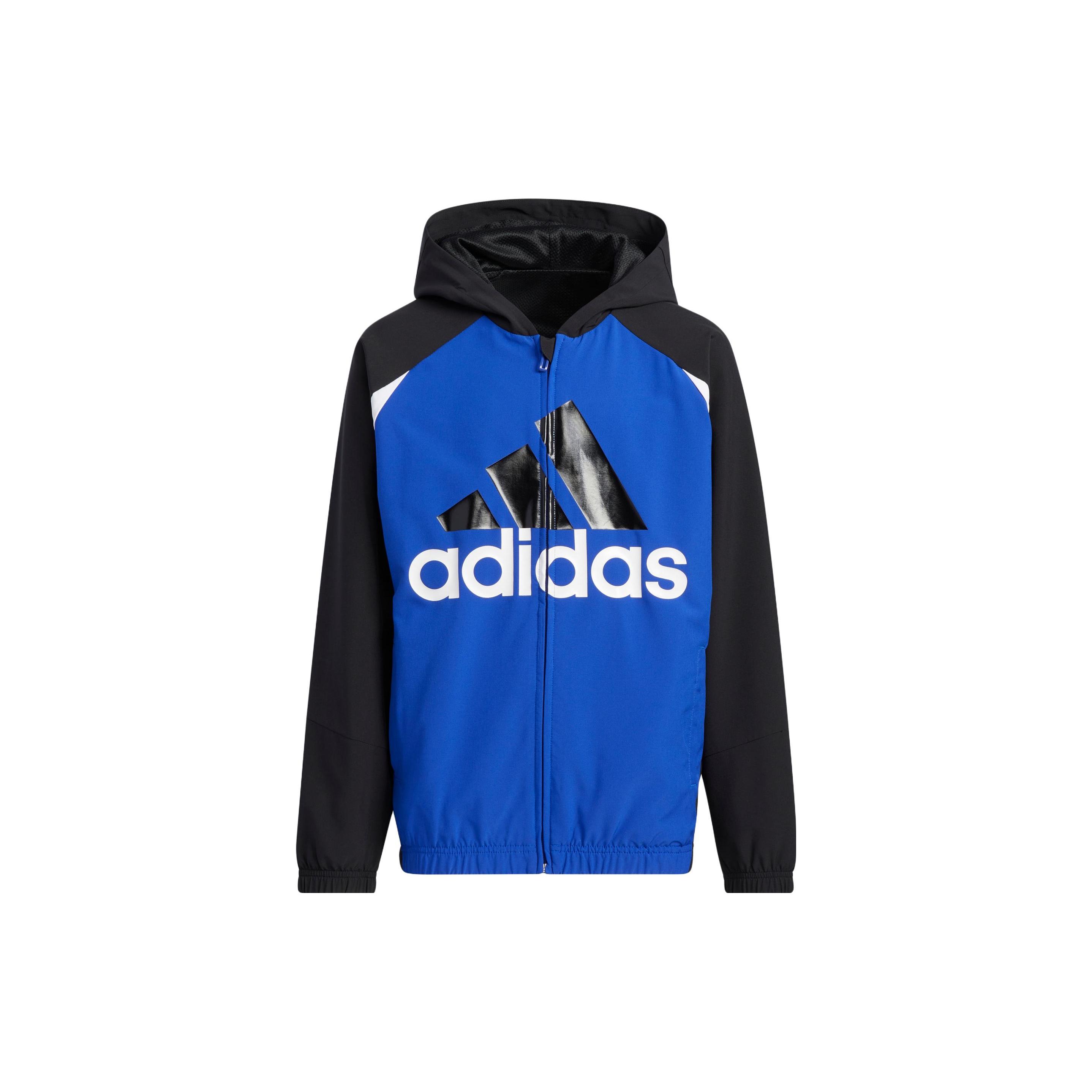 

New Adidas Jackets Men s Semi Fluorescent Blue/Black IA8230 152