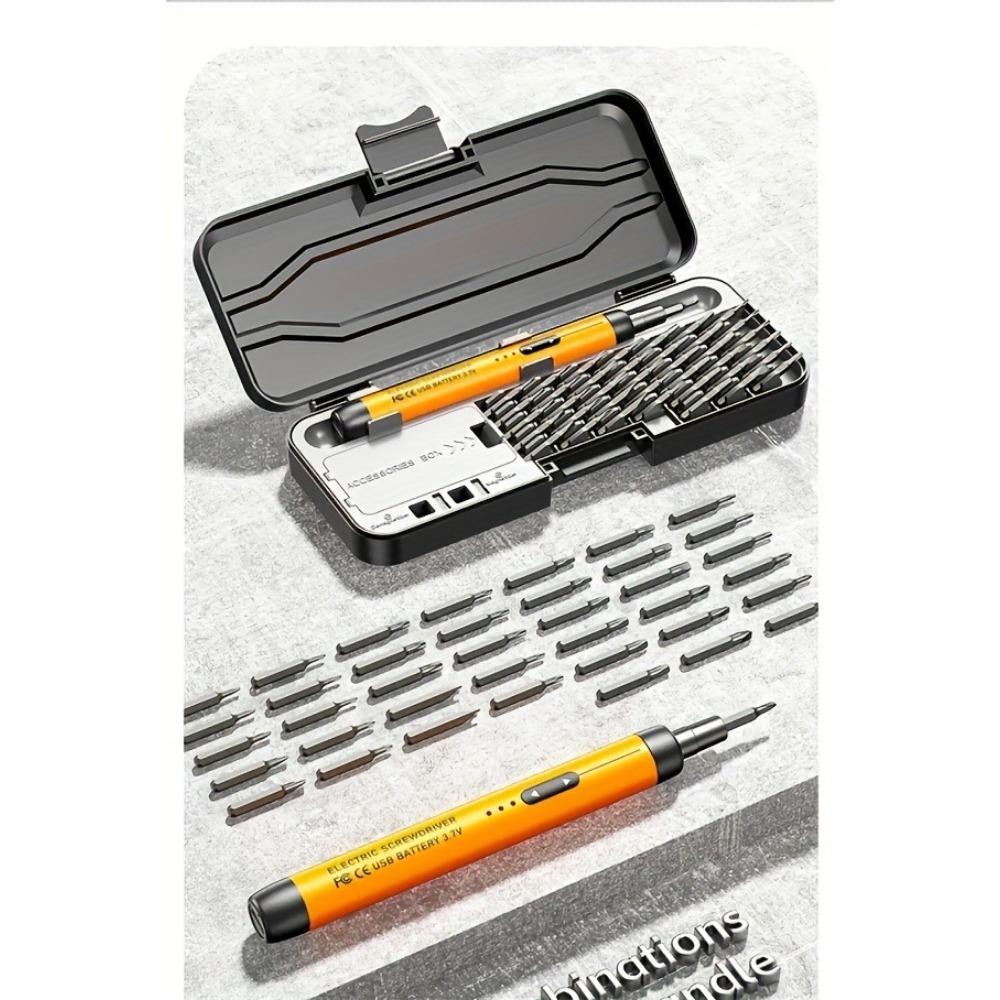46-in-1 Rechargeable Electric Screwdriver Set with High Torque, Quiet & Portable for Home & Workshop Use