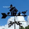 Weather Vane Ornament: Outdoor Wrought Iron Spray-Painted Roof Decoration Metal Craft